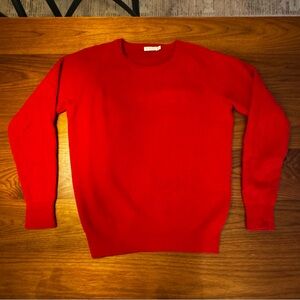 Suitsupply Red Crewneck Sweater - Wool Cashmere